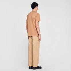 Sandro Paris Camisetas E Pólos-Camiseta Com Patch Cruzado Quadrado