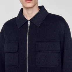 Sandro Paris Camisas-Camiseta Com Ziper