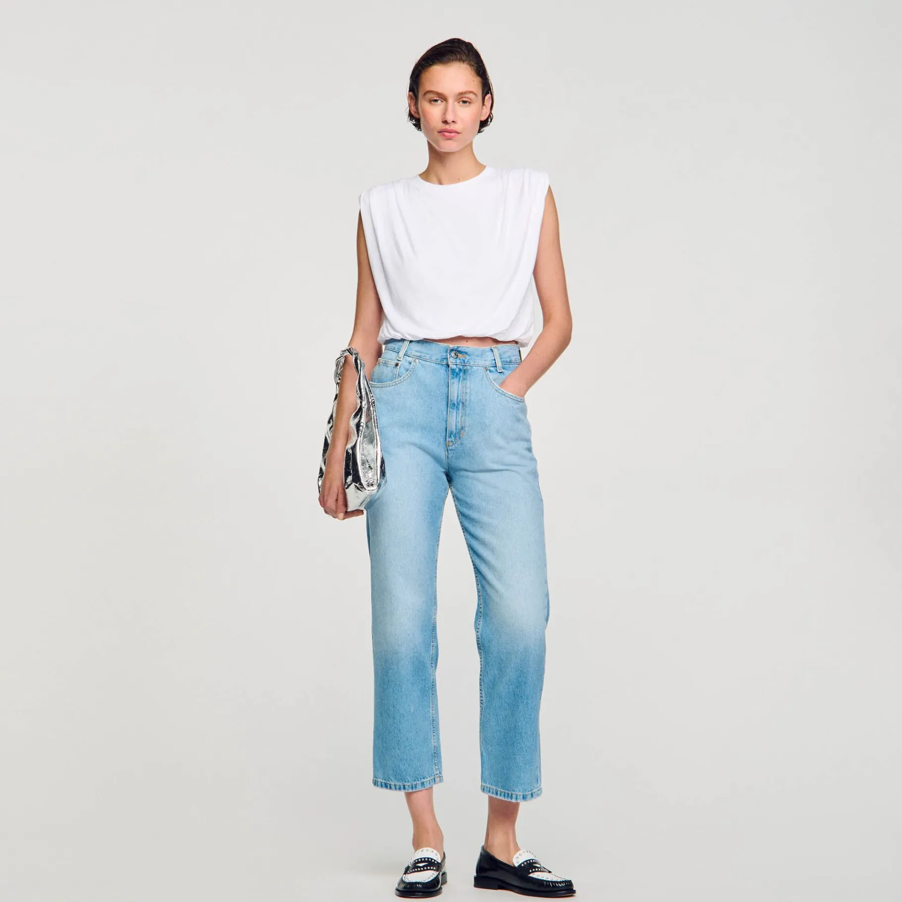 Sandro Paris Camisetas-Camiseta Curta De Algodao