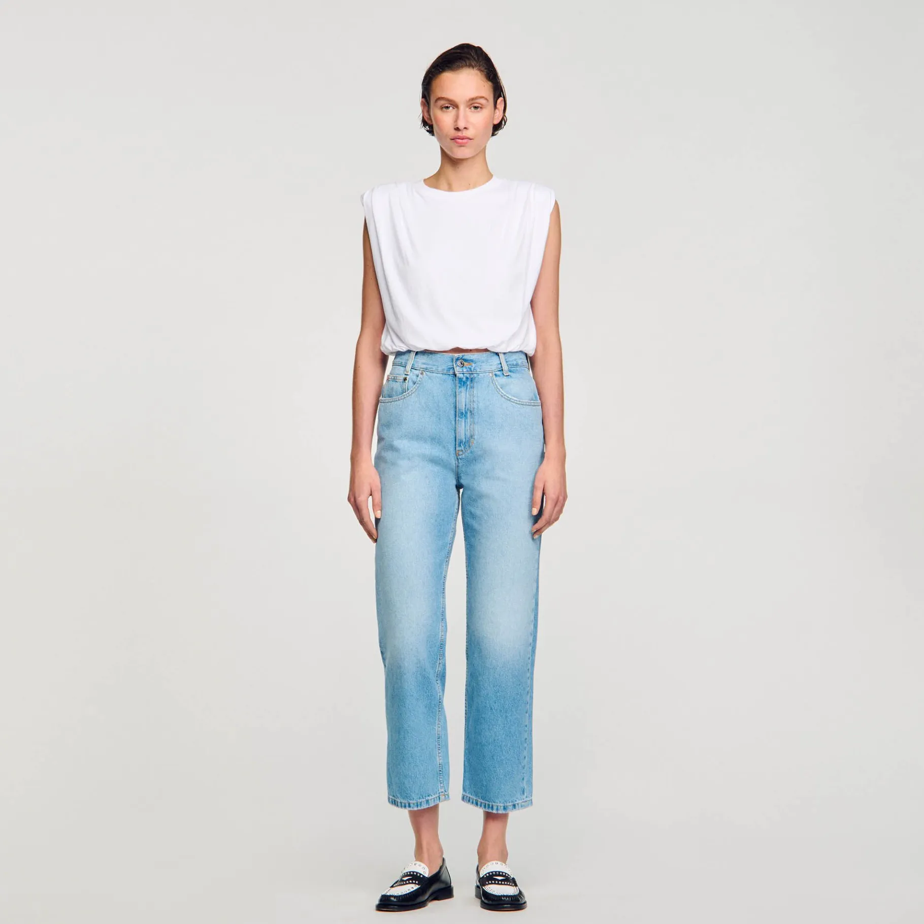 Sandro Paris Camisetas-Camiseta Curta De Algodao