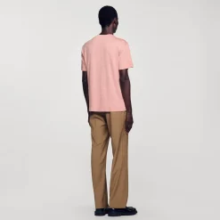 Sandro Paris Camisetas E Pólos-Camiseta De Linho Certificada