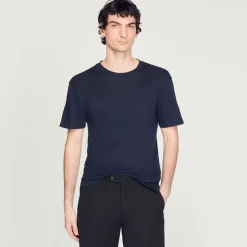 Sandro Paris Camisetas E Pólos-Camiseta De Linho Certificada