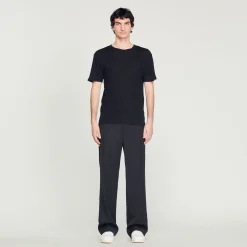 Sandro Paris Camisetas E Pólos-Camiseta De Linho Certificada