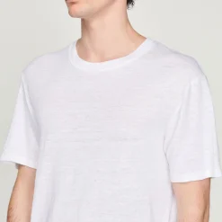 Sandro Paris Camisetas E Pólos-Camiseta De Linho Certificada