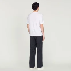 Sandro Paris Camisetas E Pólos-Camiseta De Linho Certificada