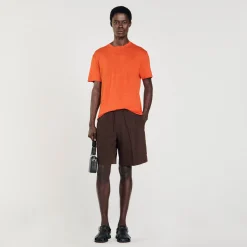 Sandro Paris Camisetas E Pólos-Camiseta De Linho Certificada