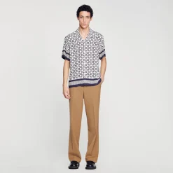 Sandro Paris Camisas-Camiseta De Manga Curta Com Cruz Quadrada