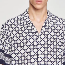 Sandro Paris Camisas-Camiseta De Manga Curta Com Cruz Quadrada