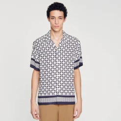 Sandro Paris Camisas-Camiseta De Manga Curta Com Cruz Quadrada