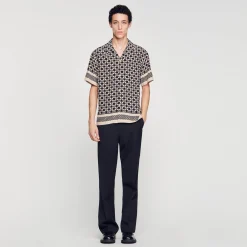 Sandro Paris Camisas-Camiseta De Manga Curta Com Cruz Quadrada