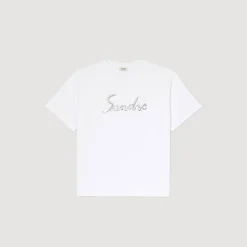 Sandro Paris Camisetas E Pólos-Camiseta Grande De Algodao