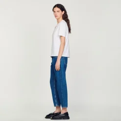 Sandro Paris Camisetas-Camiseta Sublimada Com Strass