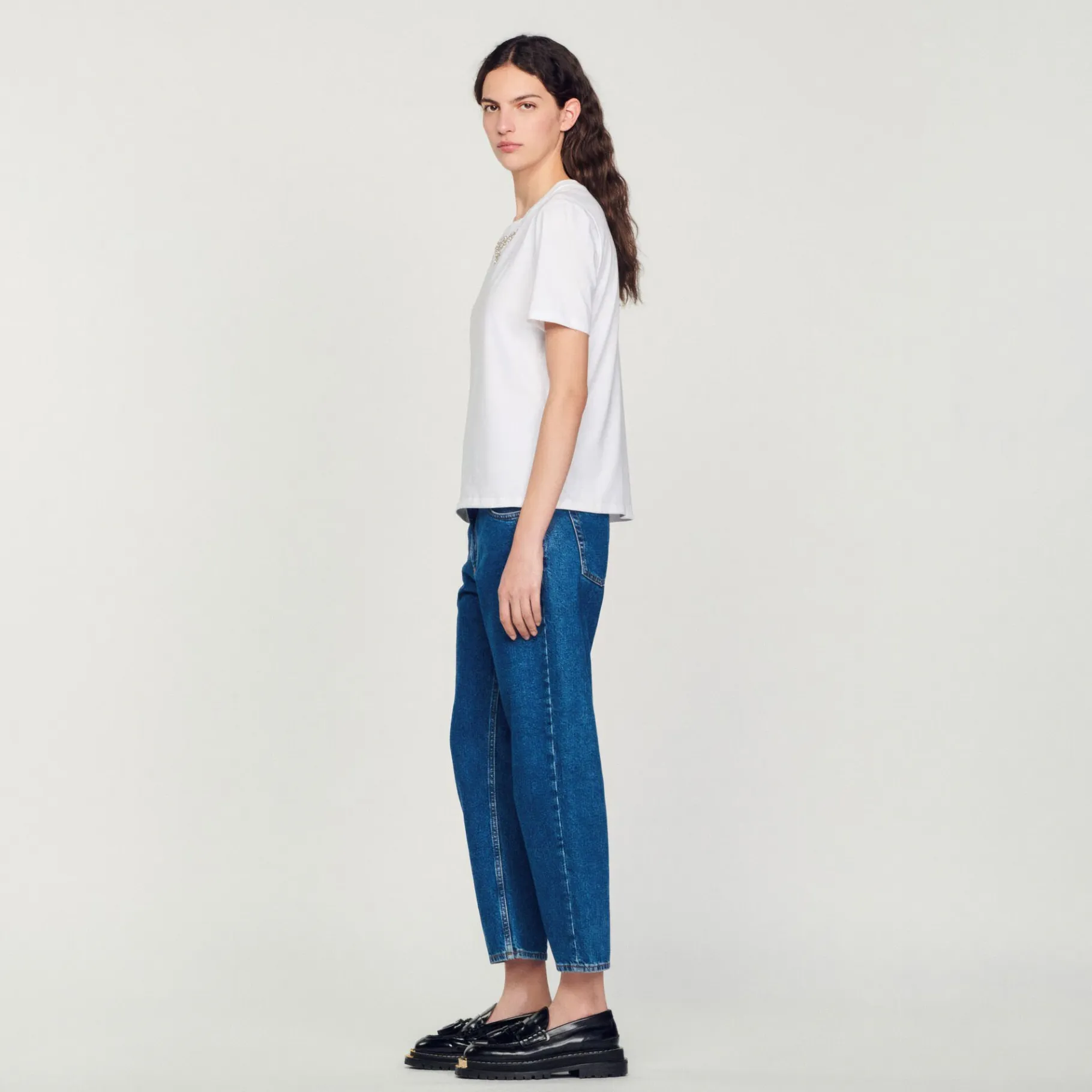 Sandro Paris Camisetas-Camiseta Sublimada Com Strass