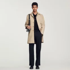 Sandro Paris Casacos E Jaquetas-Capa De Chuva Reta