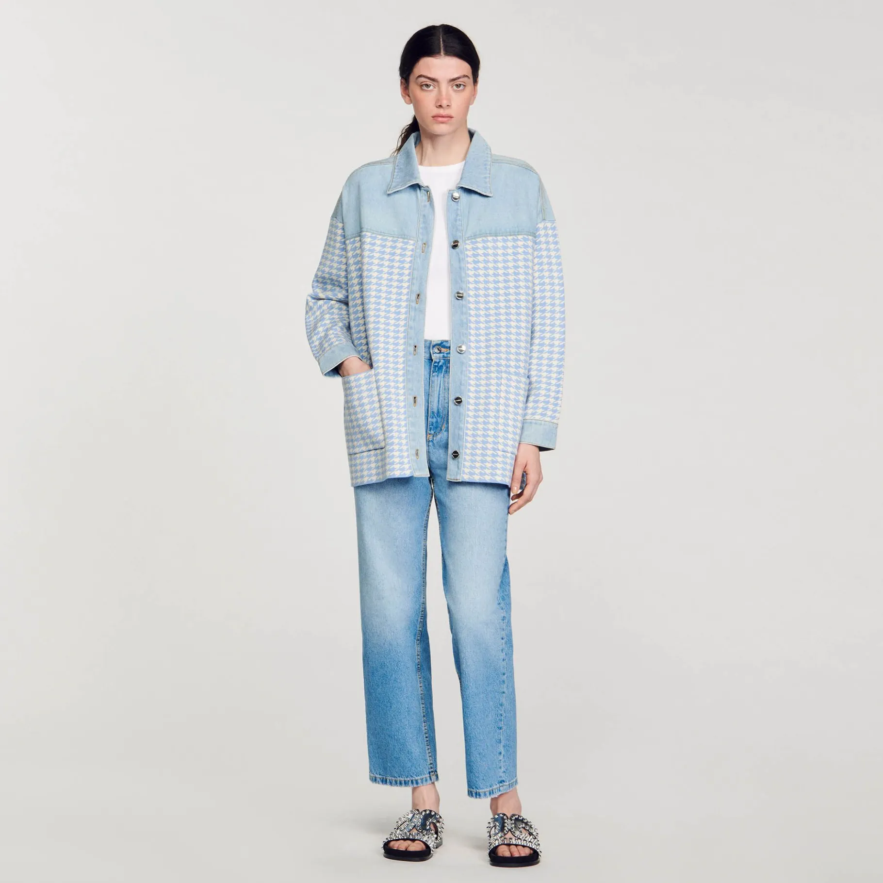 Sandro Paris Suéteres E Cardigans-Cardicoat Houndstooth