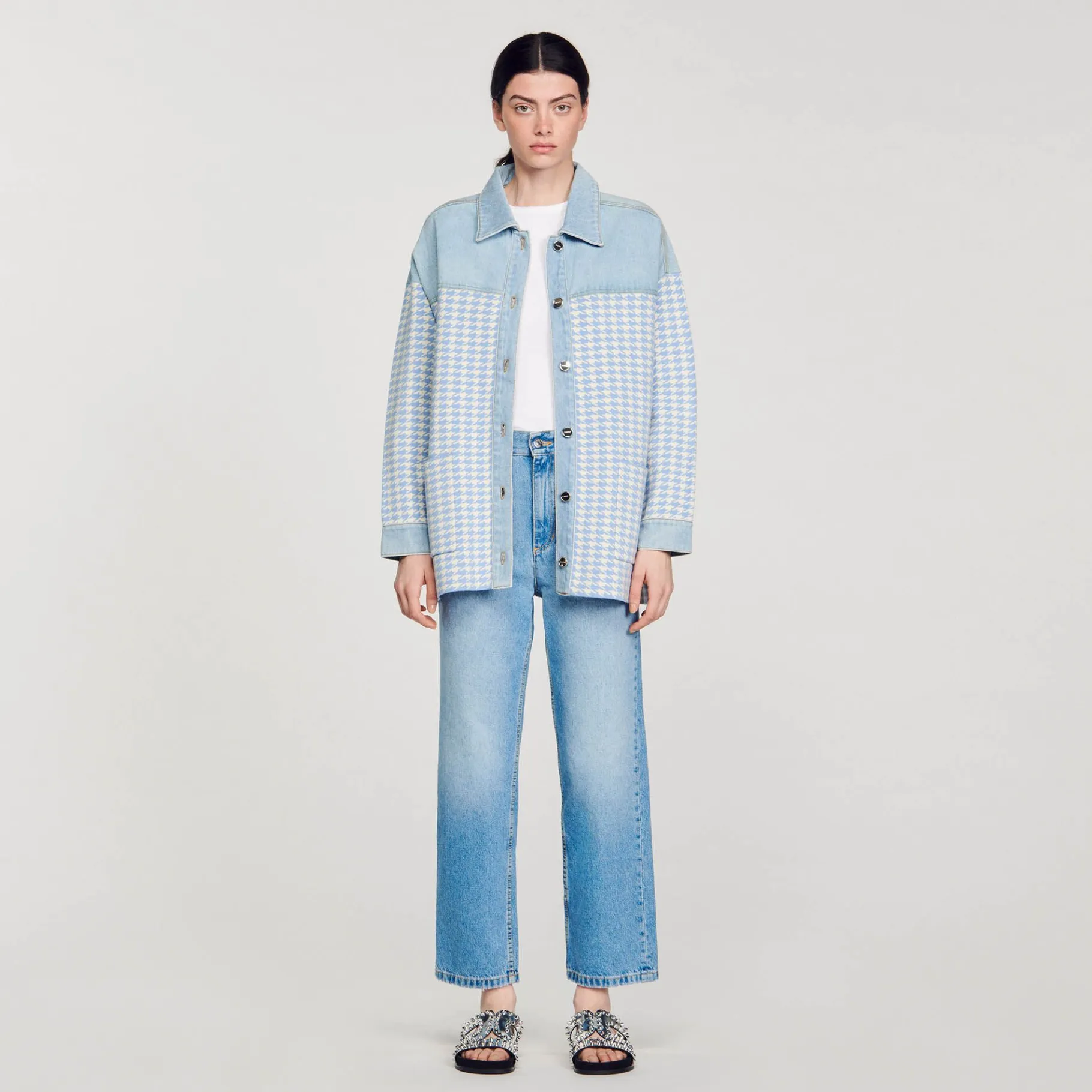 Sandro Paris Suéteres E Cardigans-Cardicoat Houndstooth