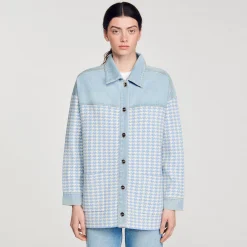 Sandro Paris Suéteres E Cardigans-Cardicoat Houndstooth