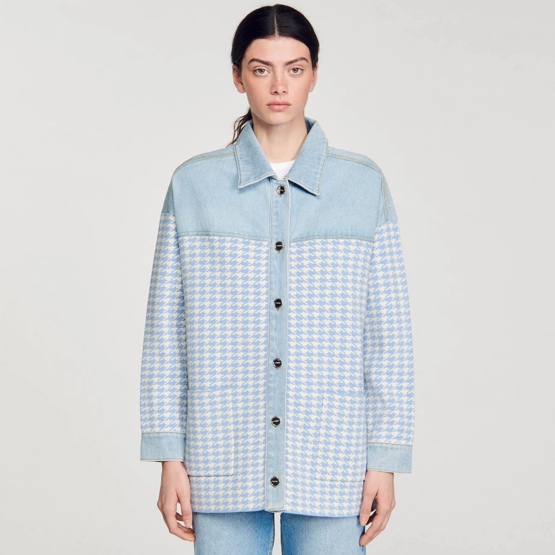 Sandro Paris Suéteres E Cardigans-Cardicoat Houndstooth