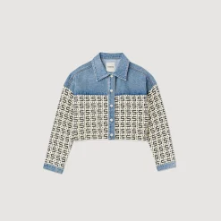 Sandro Paris Suéteres E Cardigans-Cardiga Curto Jeans