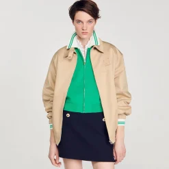 Sandro Paris Suéteres E Cardigans-Cardiga De Beisebol Com Ziper