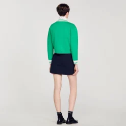 Sandro Paris Suéteres E Cardigans-Cardiga De Beisebol Com Ziper