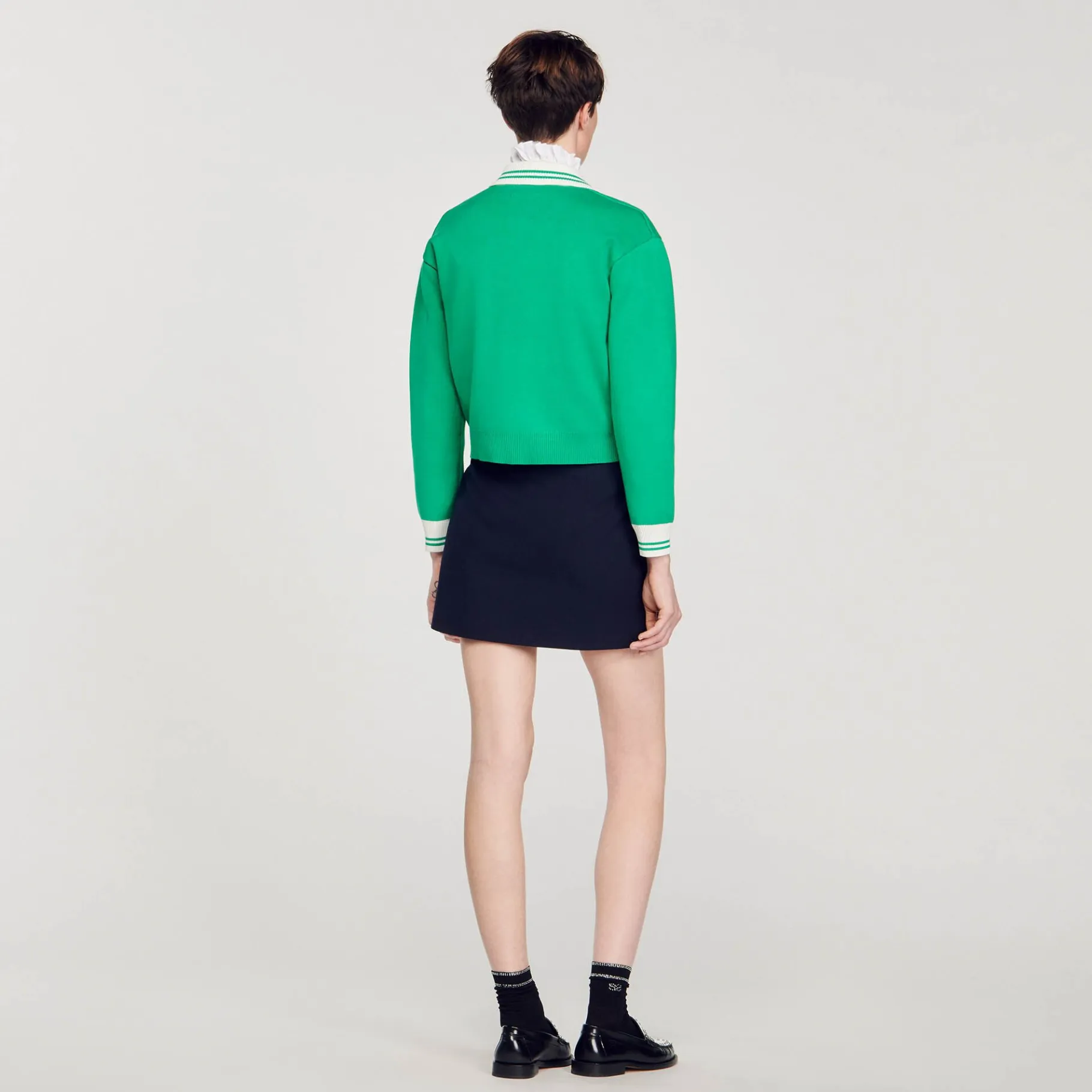 Sandro Paris Suéteres E Cardigans-Cardiga De Beisebol Com Ziper