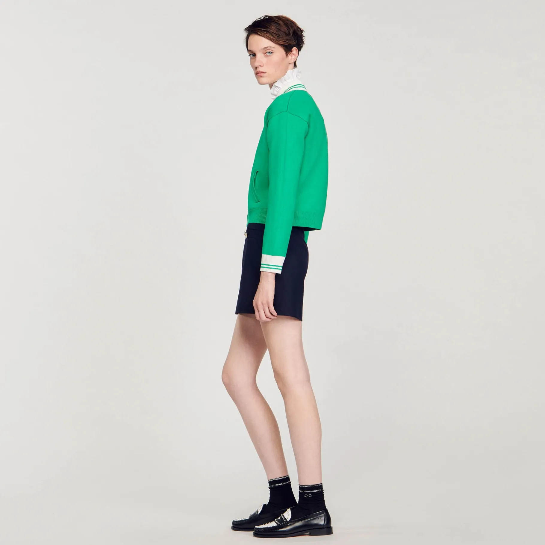 Sandro Paris Suéteres E Cardigans-Cardiga De Beisebol Com Ziper