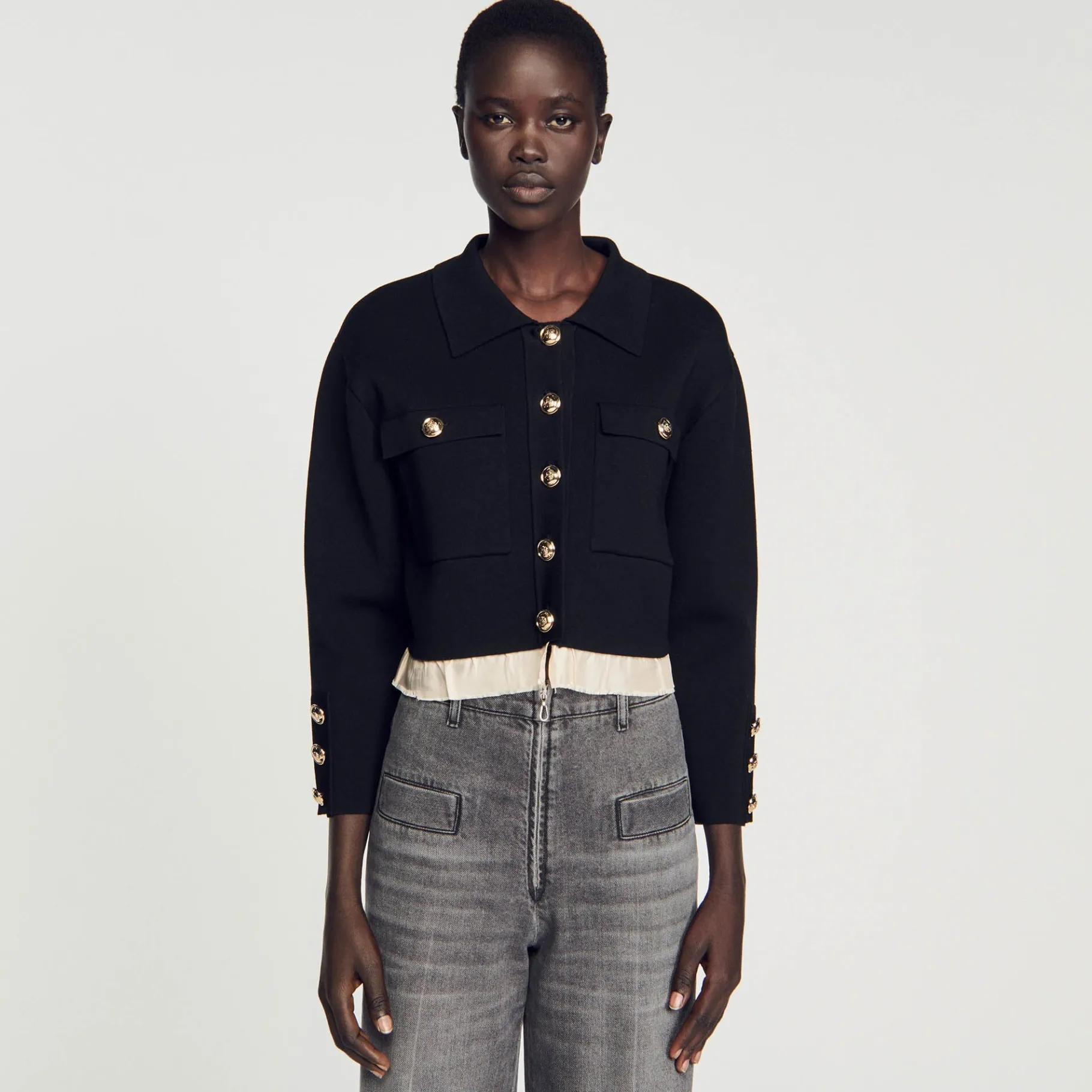 Sandro Paris Suéteres E Cardigans-Cardiga De Camisa