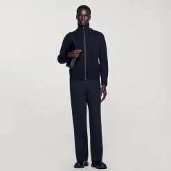 Sandro Paris Suéteres E Coletes-Cardiga De La Com Ziper