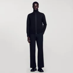 Sandro Paris Suéteres E Coletes-Cardiga De La Com Ziper