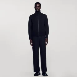 Sandro Paris Suéteres E Coletes-Cardiga De La Com Ziper