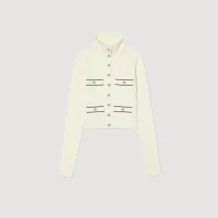 Sandro Paris Suéteres E Cardigans-Cardiga De Malha Canelada