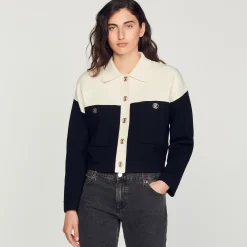 Sandro Paris Suéteres E Cardigans-Cardiga De Viscose Certificado