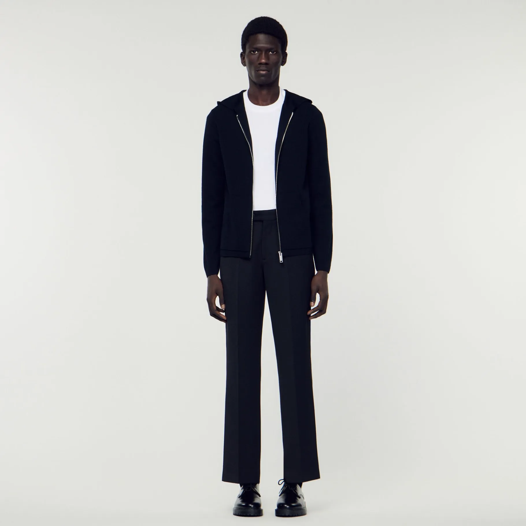 Sandro Paris Suéteres E Coletes-Cardigan Com Capuz E Ziper