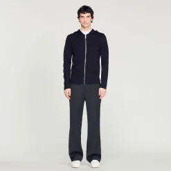 Sandro Paris Suéteres E Coletes-Cardigan Com Capuz E Ziper