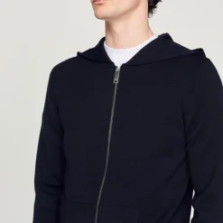 Sandro Paris Suéteres E Coletes-Cardigan Com Capuz E Ziper