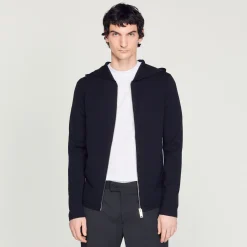 Sandro Paris Suéteres E Coletes-Cardigan Com Capuz E Ziper
