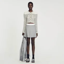 Sandro Paris Conjuntos-Cardigan Curto Listrado