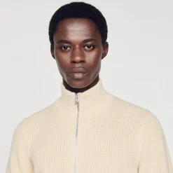 Sandro Paris Suéteres E Coletes-Cardigan De Malha Com Ziper