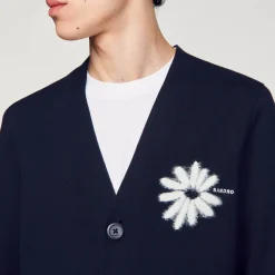 Sandro Paris Suéteres E Coletes-Cardigan De Malha Jacquard Flor