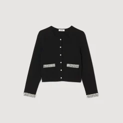 Sandro Paris Conjuntos-Cardigan Embelezado Com Pedra