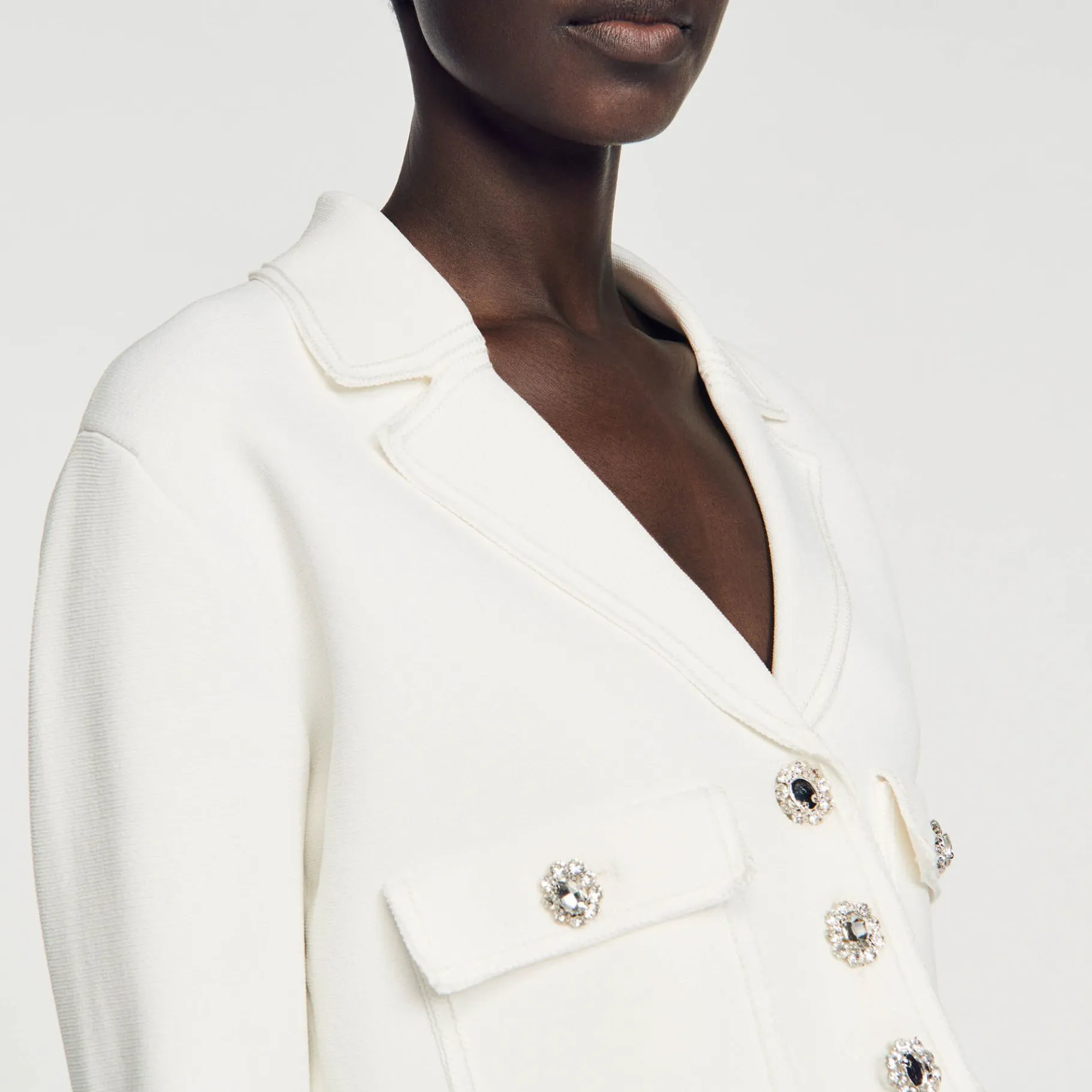 Sandro Paris Suéteres E Cardigans-Casaco Cardiga Com Joias