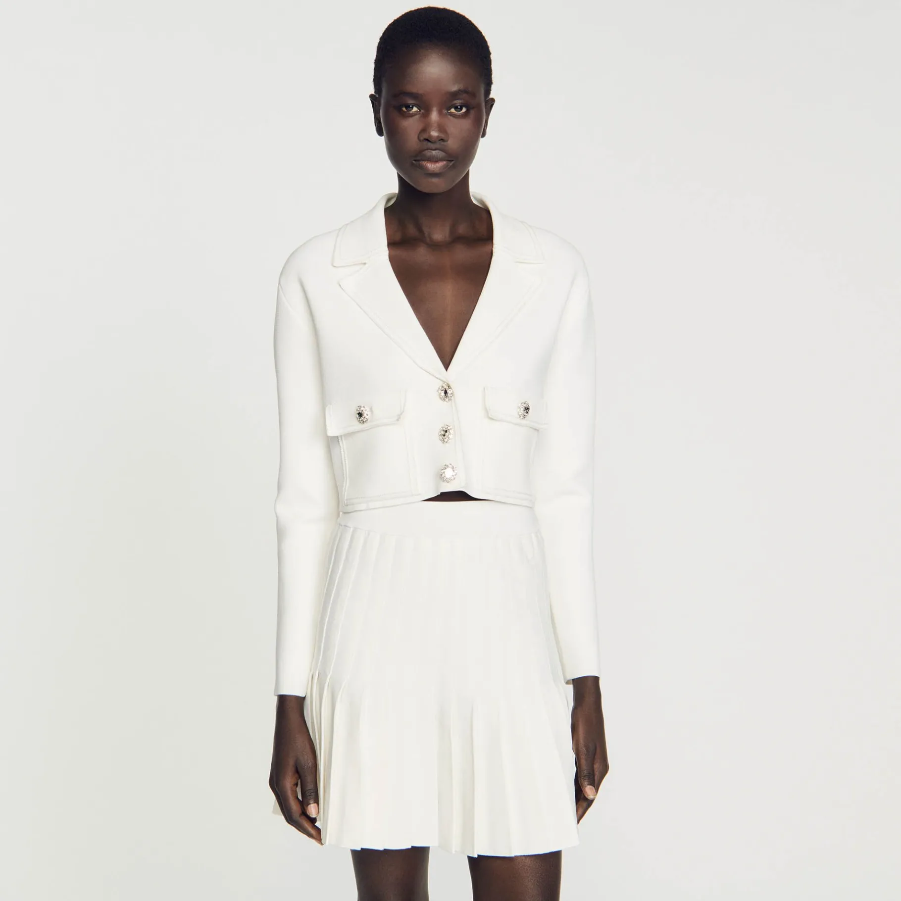 Sandro Paris Suéteres E Cardigans-Casaco Cardiga Com Joias