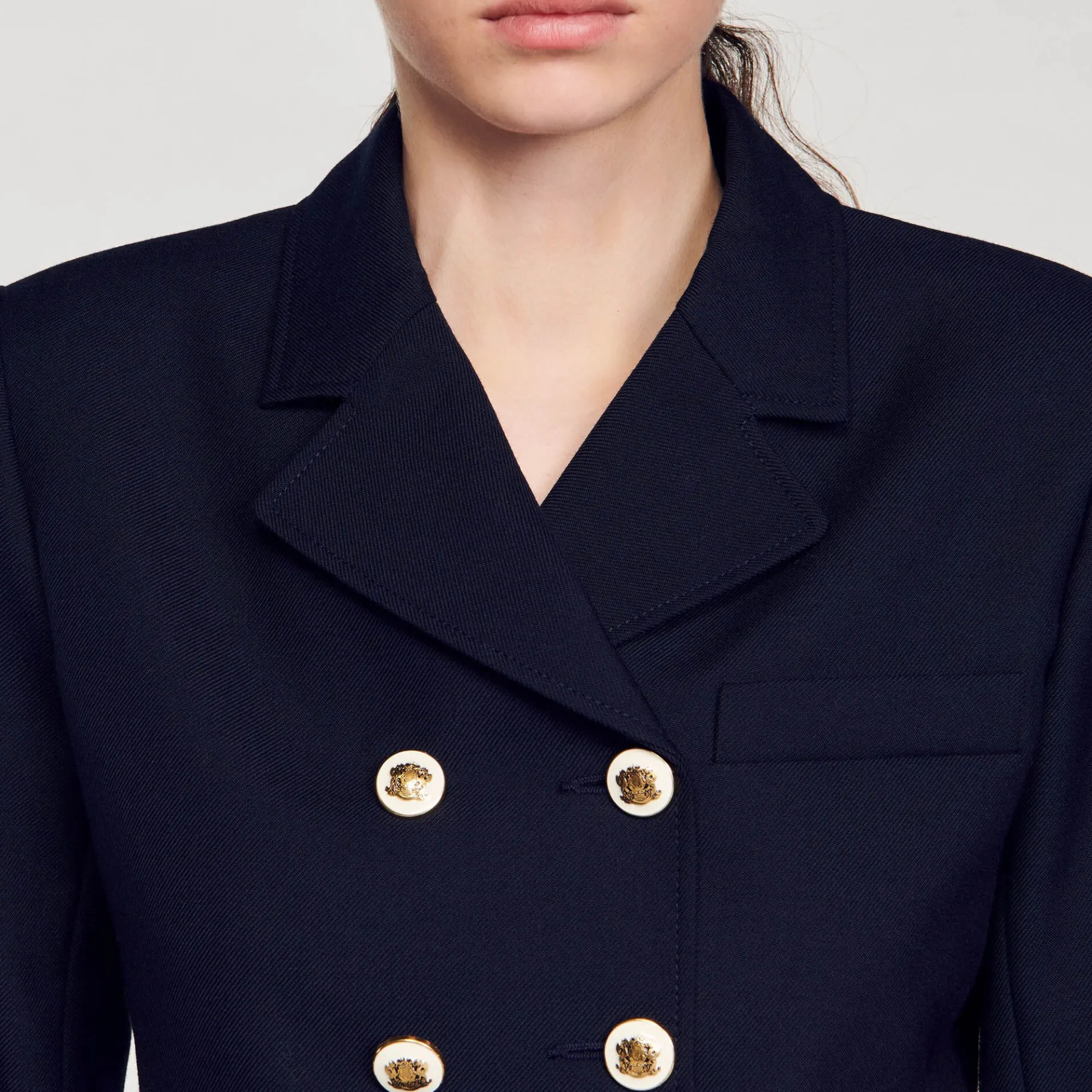 Sandro Paris Jaquetas E Jaquetas-Casaco Curto Trespassado