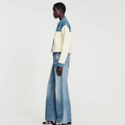 Sandro Paris Suéteres E Cardigans-Casaco De Dois Materiais