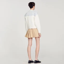 Sandro Paris Suéteres E Cardigans-Casaco De Dois Materiais