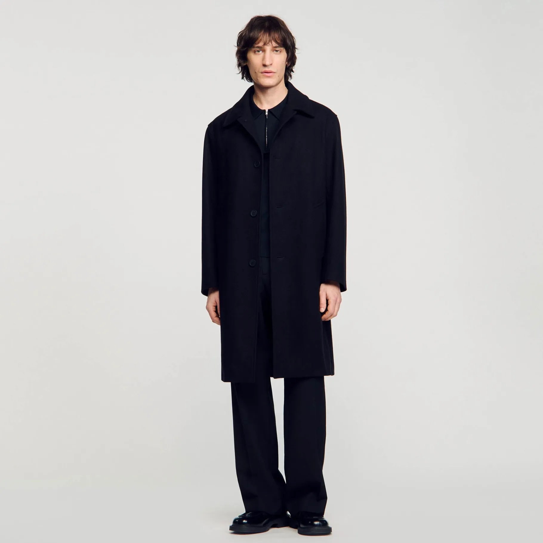 Sandro Paris Casacos E Jaquetas-Casaco De Pano De La