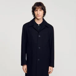 Sandro Paris Casacos E Jaquetas-Casaco De Pano De La