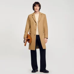 Sandro Paris Casacos E Jaquetas-Casaco De Pano De La