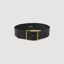 Sandro Paris Cintos-Cinto Largo De Couro